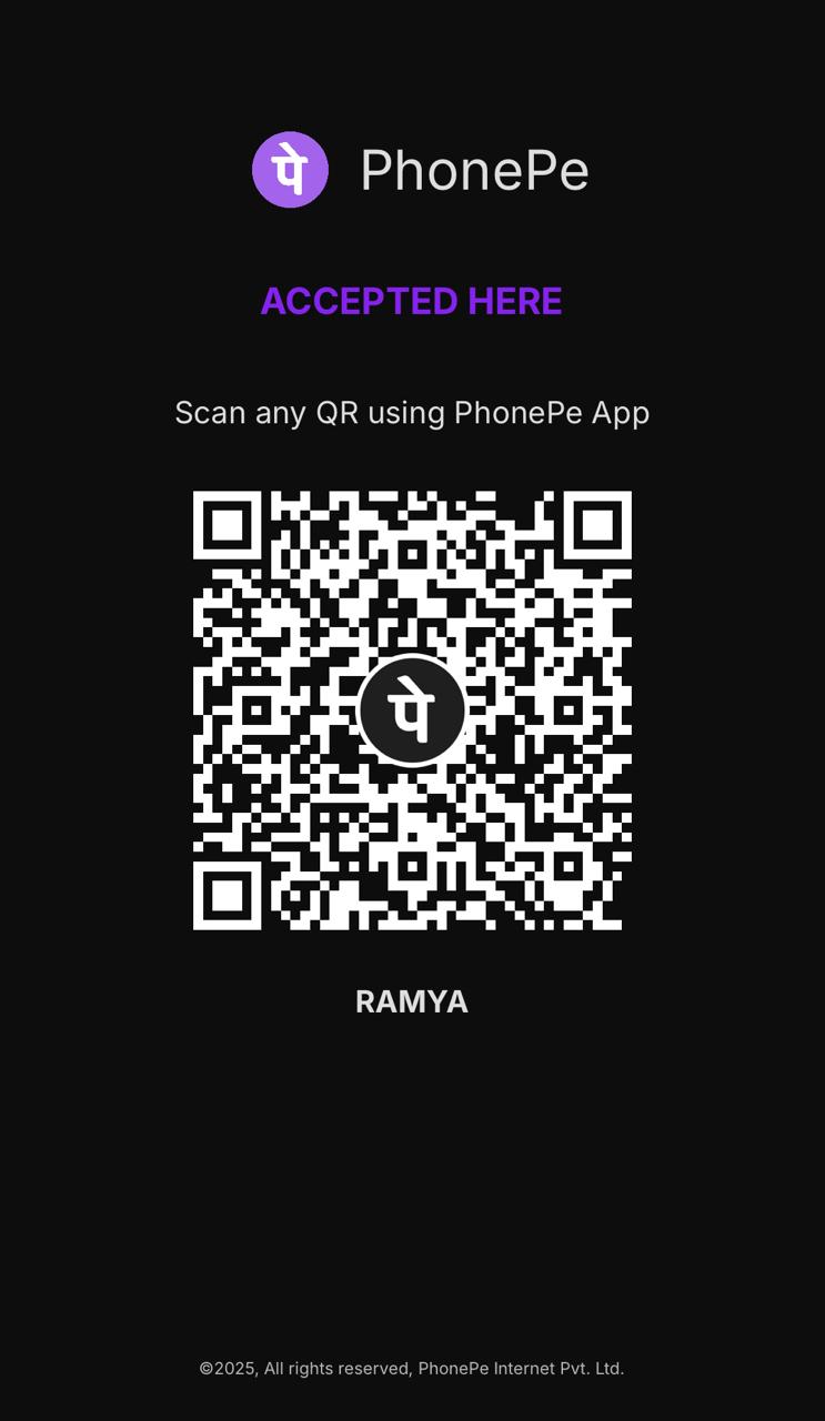 PhonePe payment QR code for Ramya